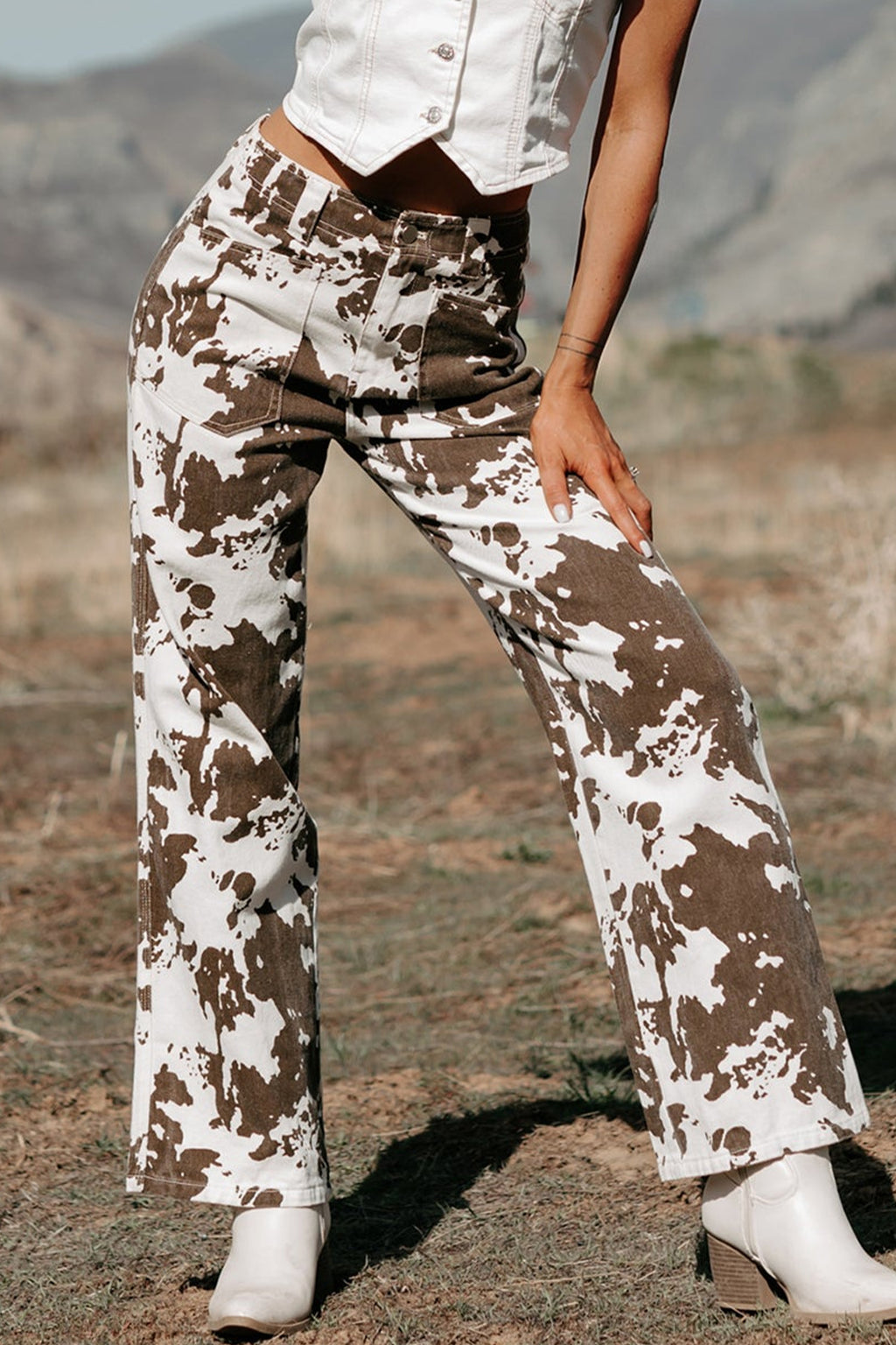 Moo-ve Over Cow Print Jeans