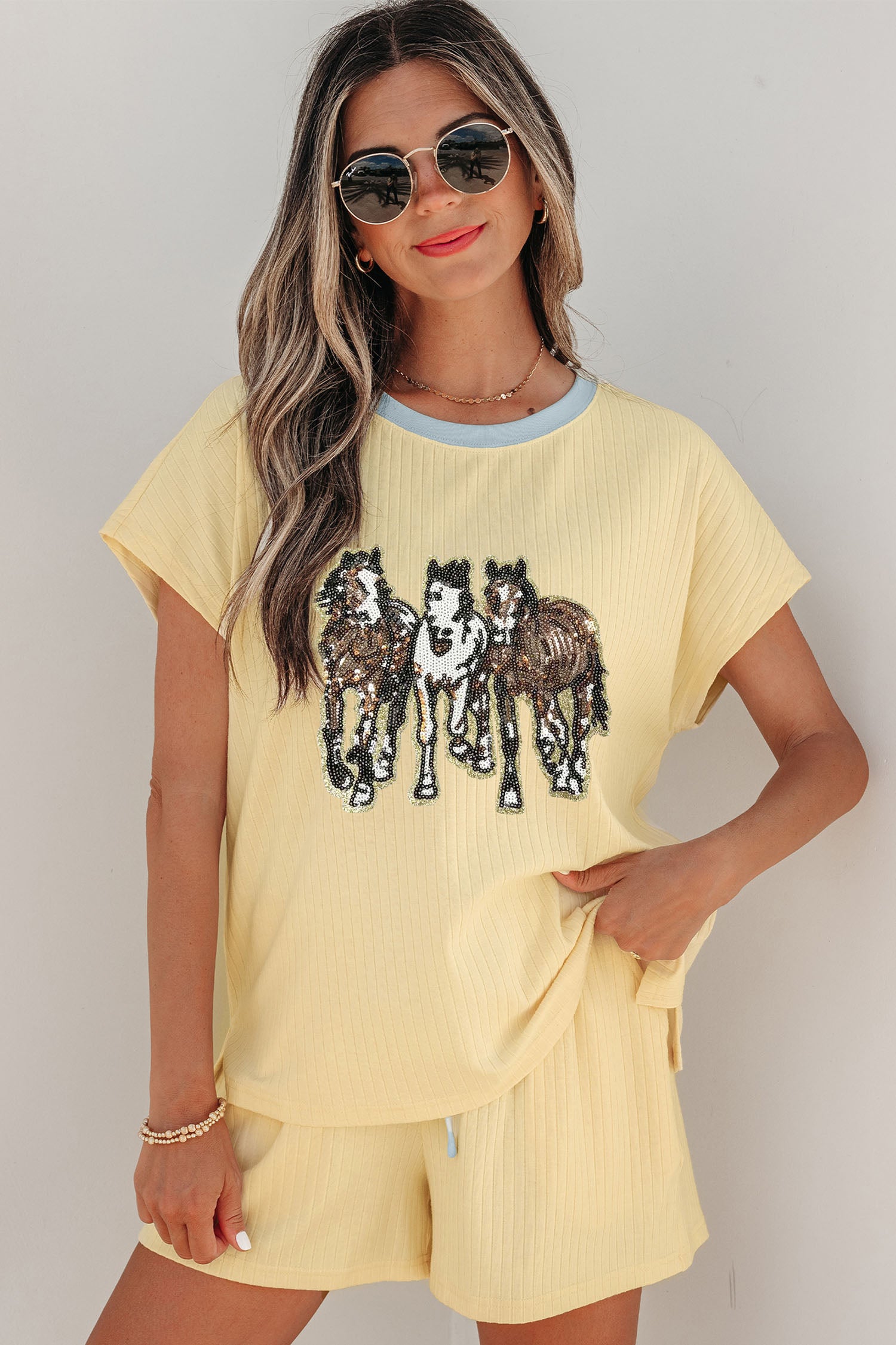 Golden Cowgirl Knit Set