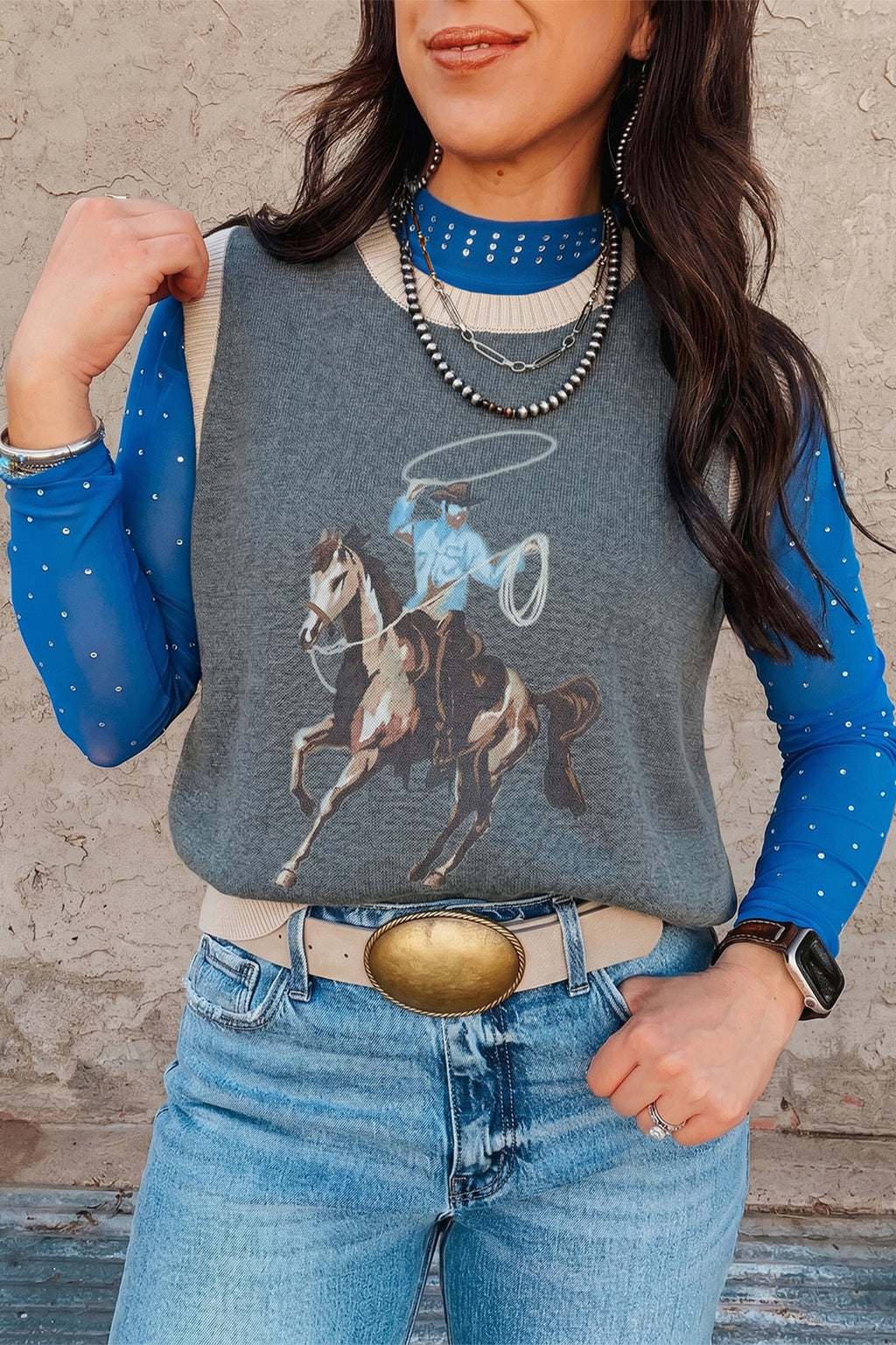 Cowgirl Cozy Knit Vest
