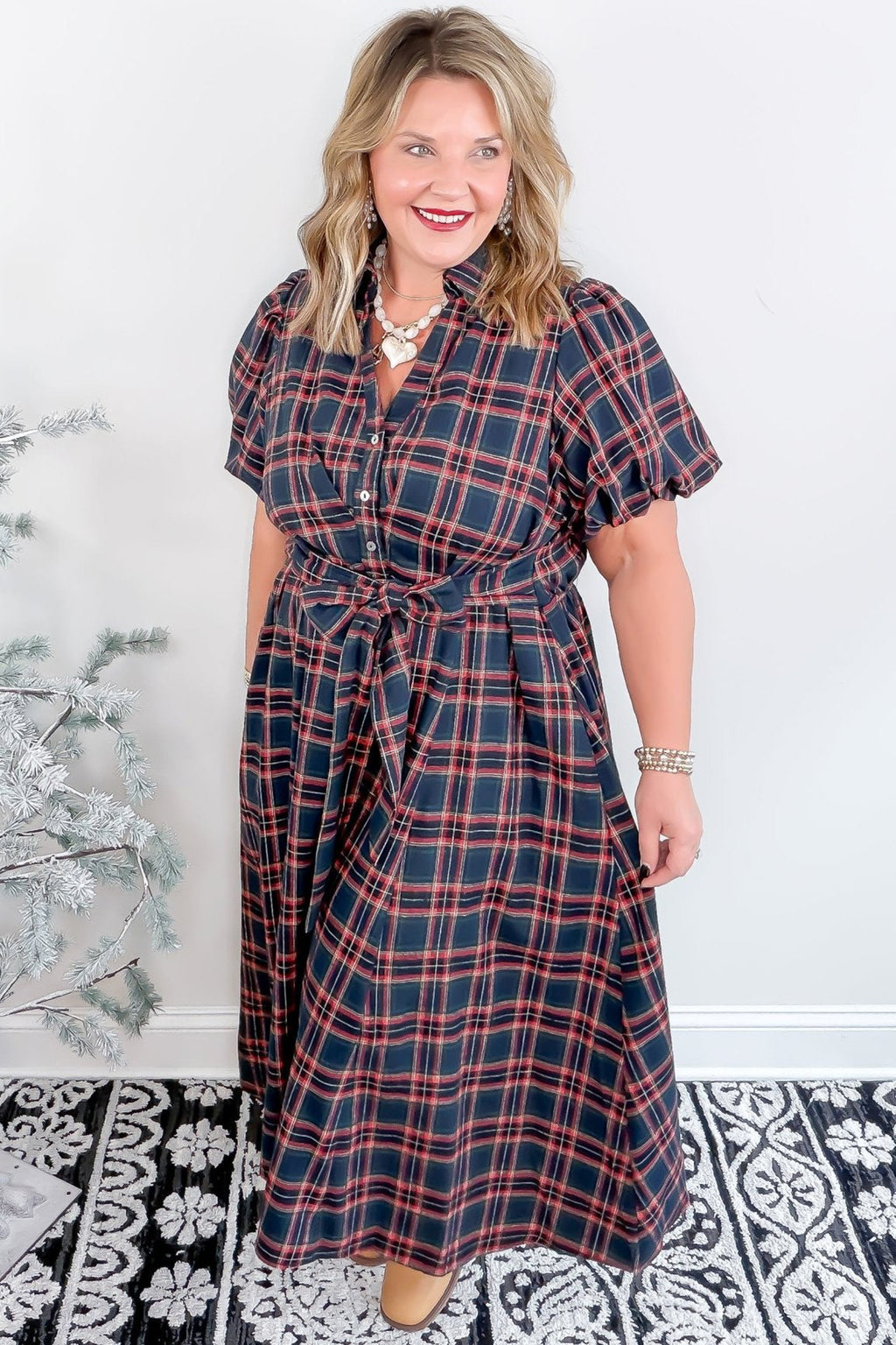 Timeless Tartan Belted Dress