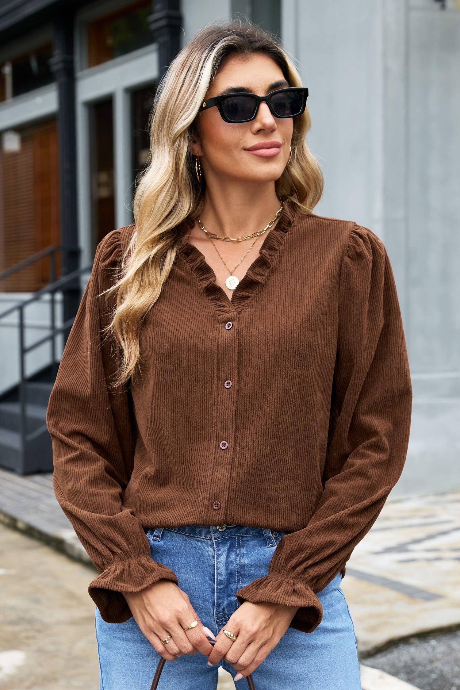 Coffee Date Corduroy Shacket