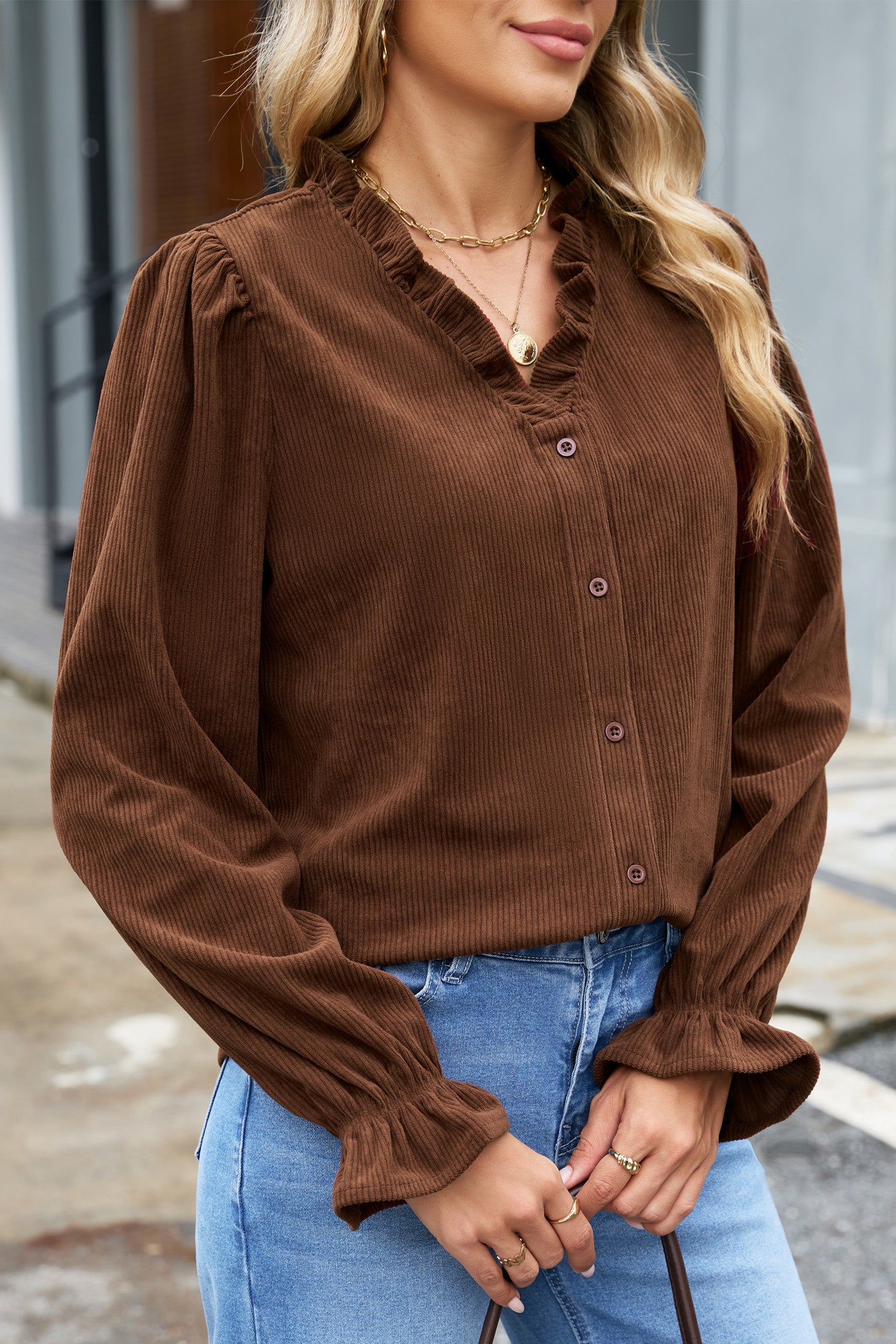 Coffee Date Corduroy Shacket