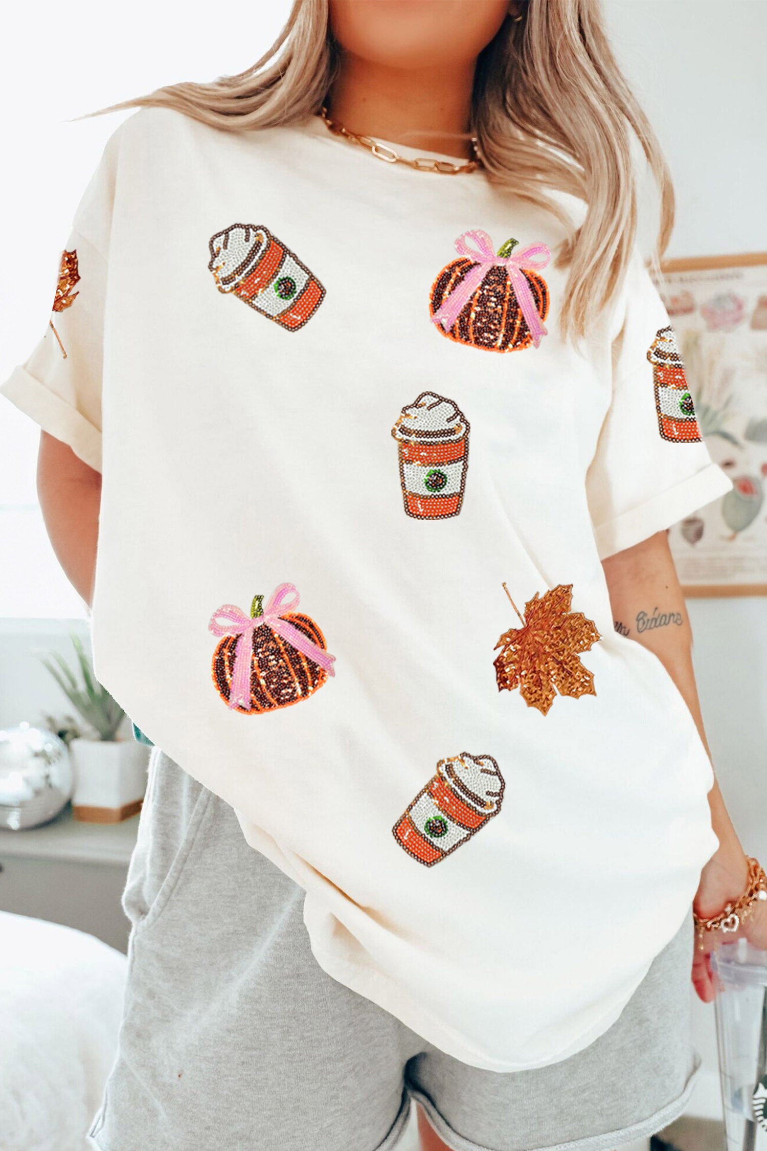 Fall Sparkle Pumpkin Tee