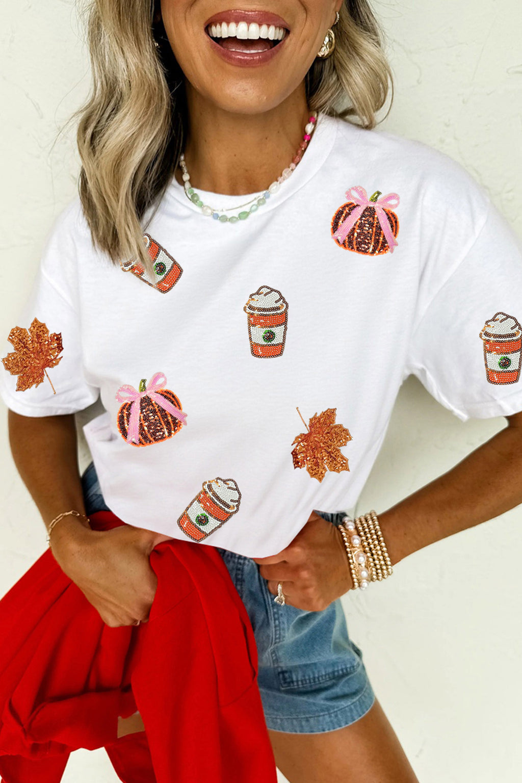 Fall Sparkle Pumpkin Tee