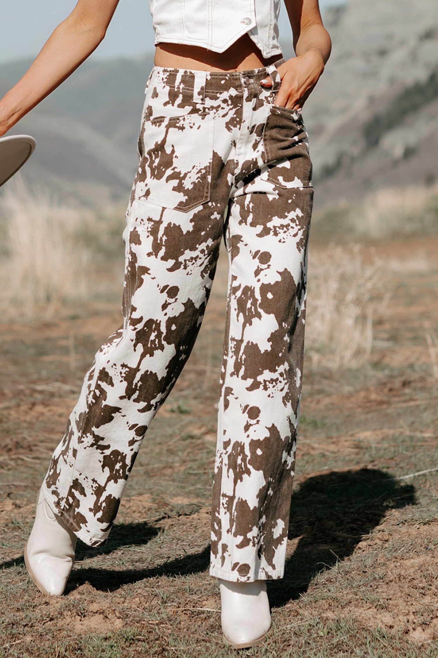 Moo-ve Over Cow Print Jeans