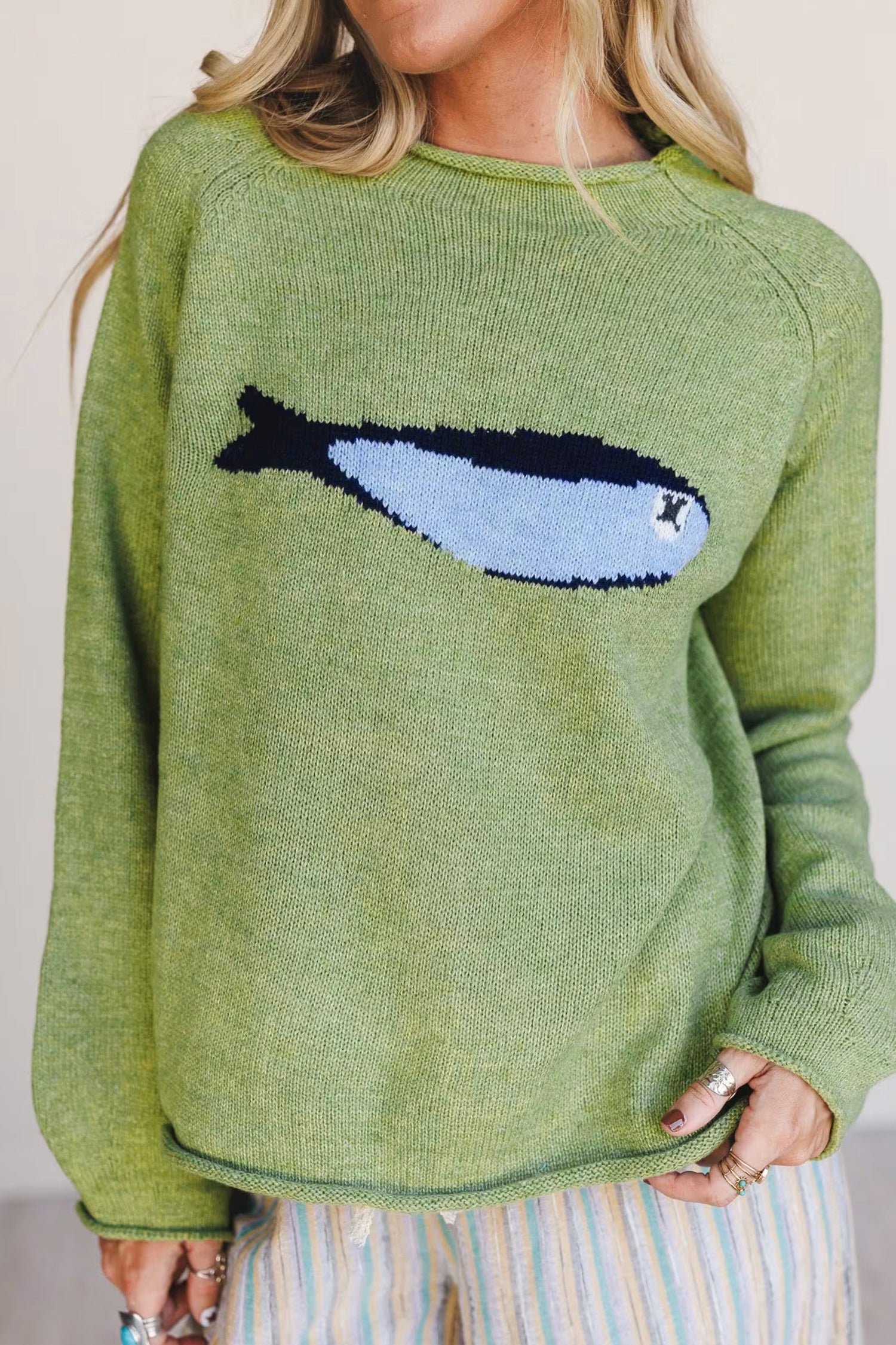 Free Spirit Fish Knit Sweater