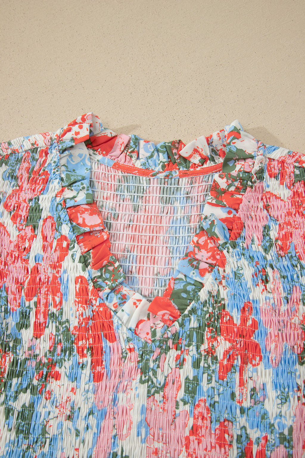 Apricot Floral Long Dress