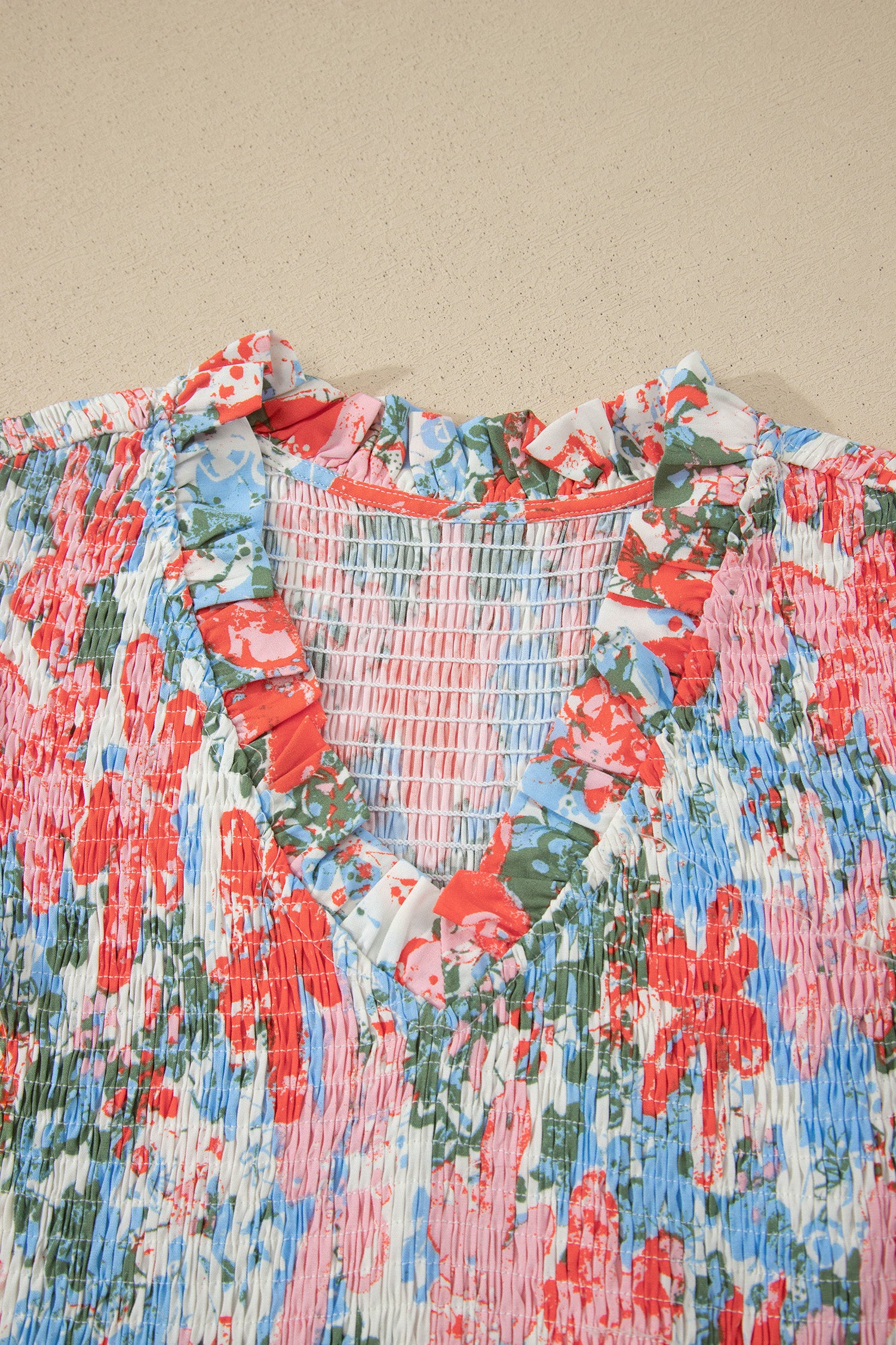 Apricot Floral Long Dress