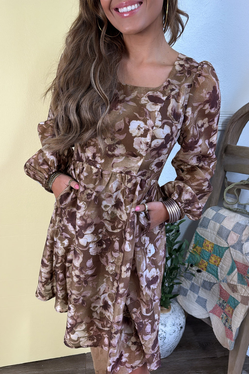 Coffeehouse Floral Dress