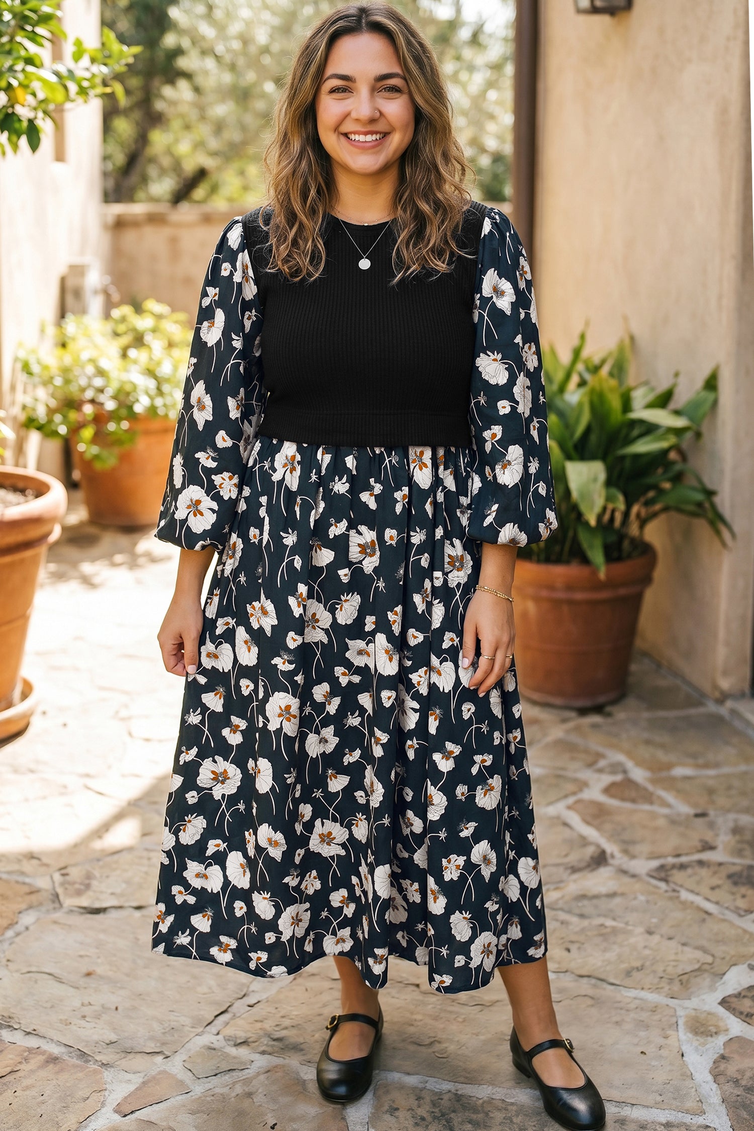 Moonlit Floral Dress