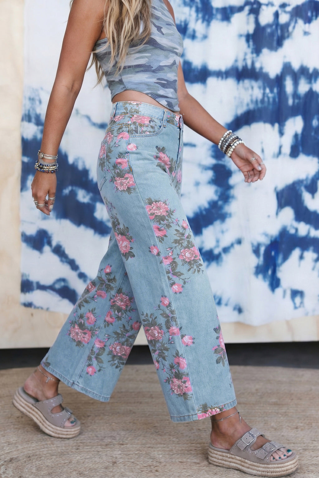 Garden Floral Bootcut Jeans