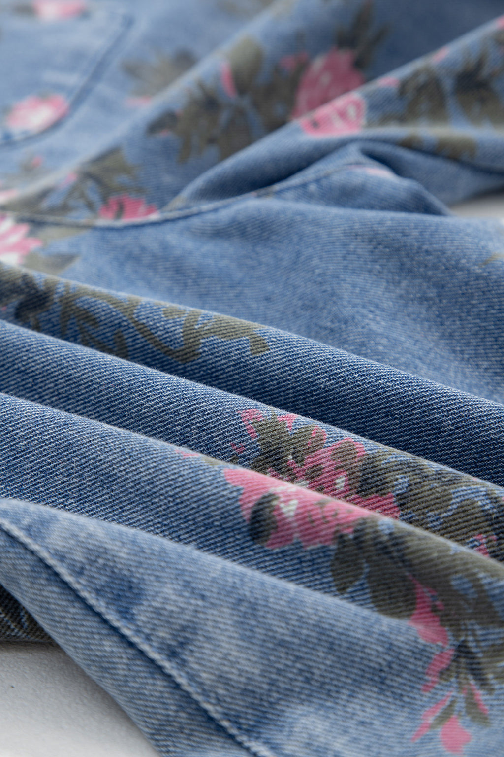 Floral Print Denim Shortalls