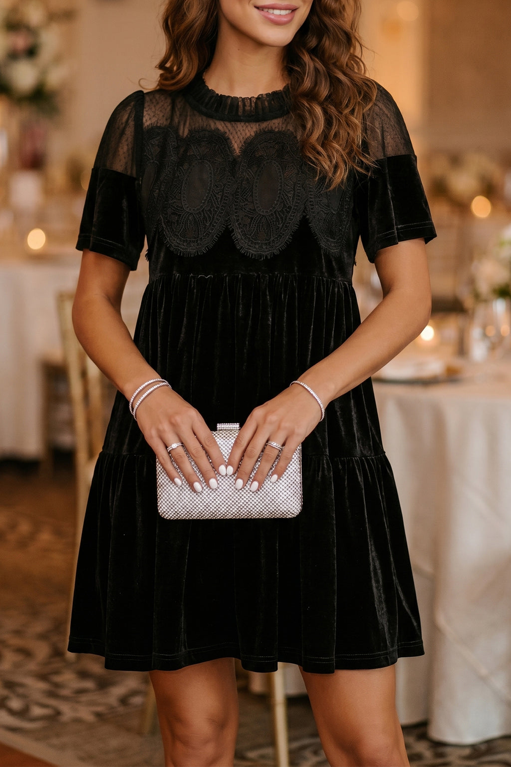 Little Black Velvet Dress