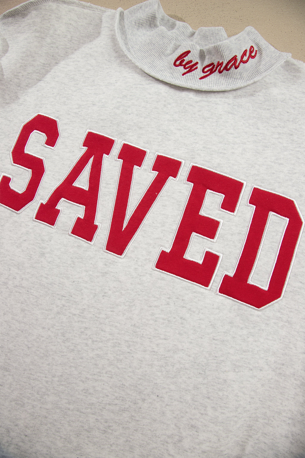 Saved By Grace Embroidered Sweatshirt