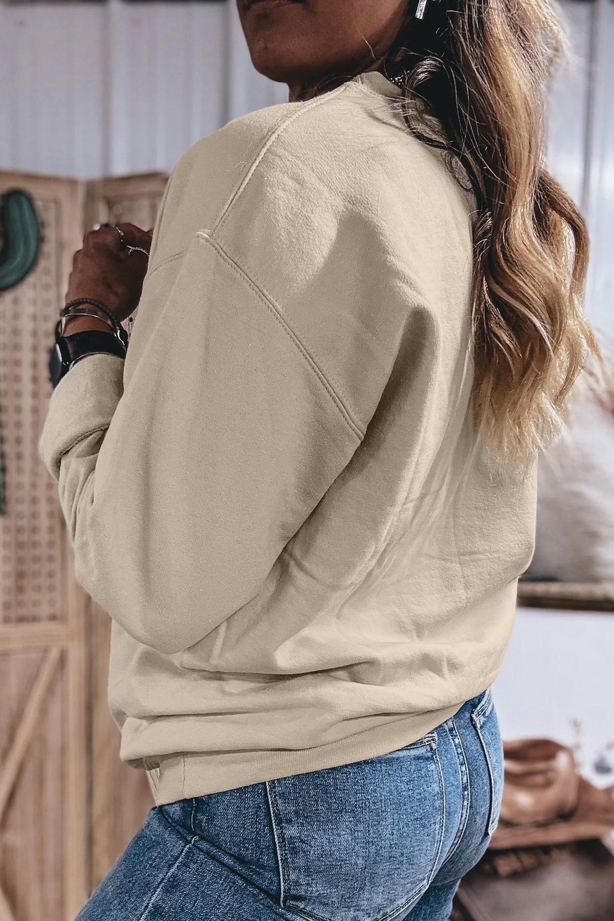GOD IS GOOD Western Embroidered Crewneck