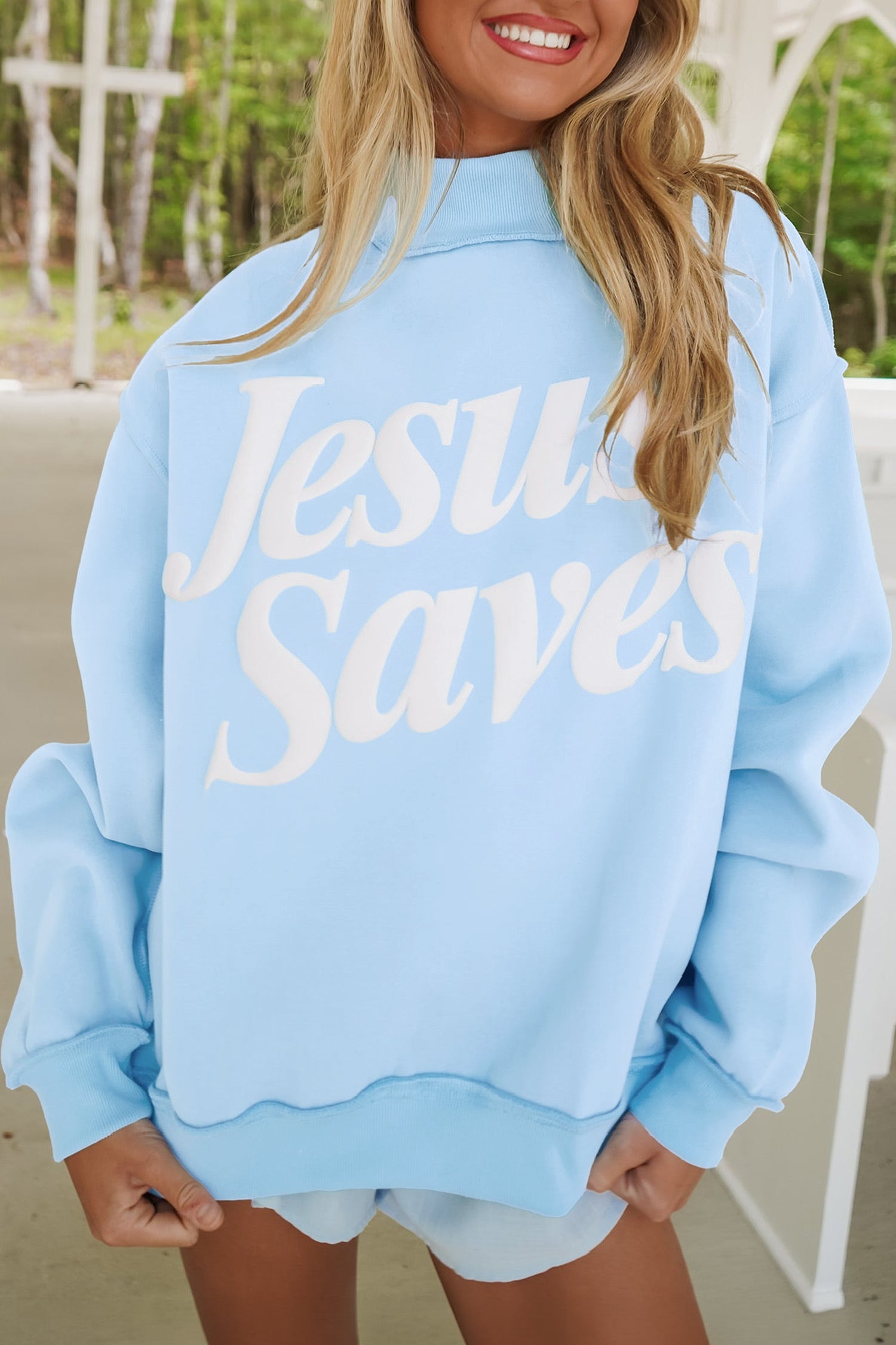 Jesus Saves Baggy Sweatshirt
