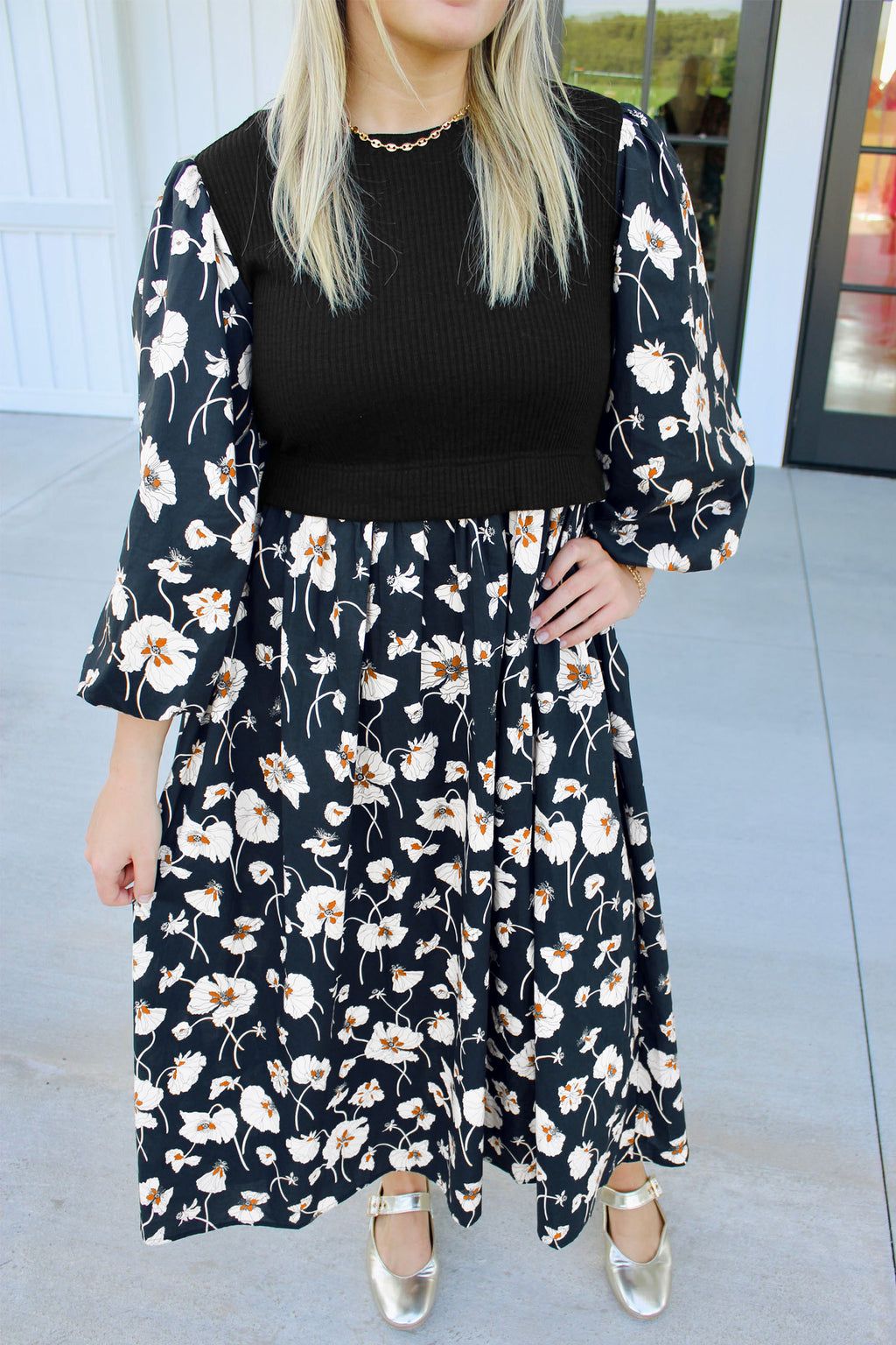 Moonlit Floral Dress