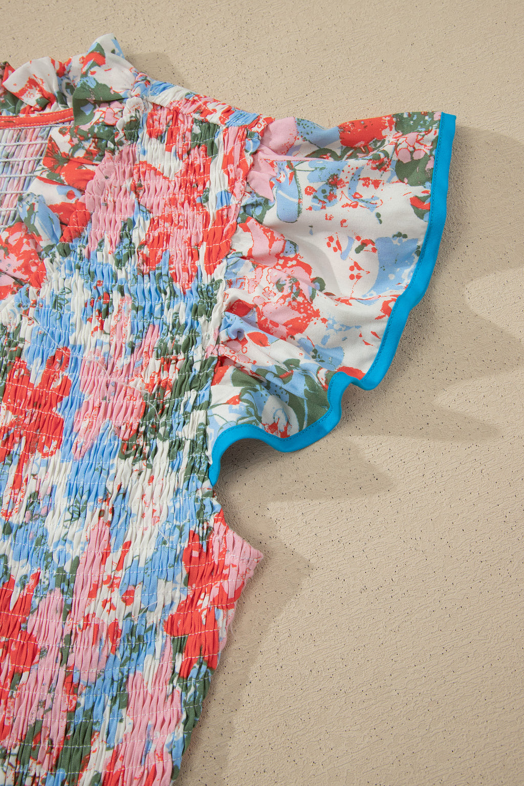 Apricot Floral Long Dress