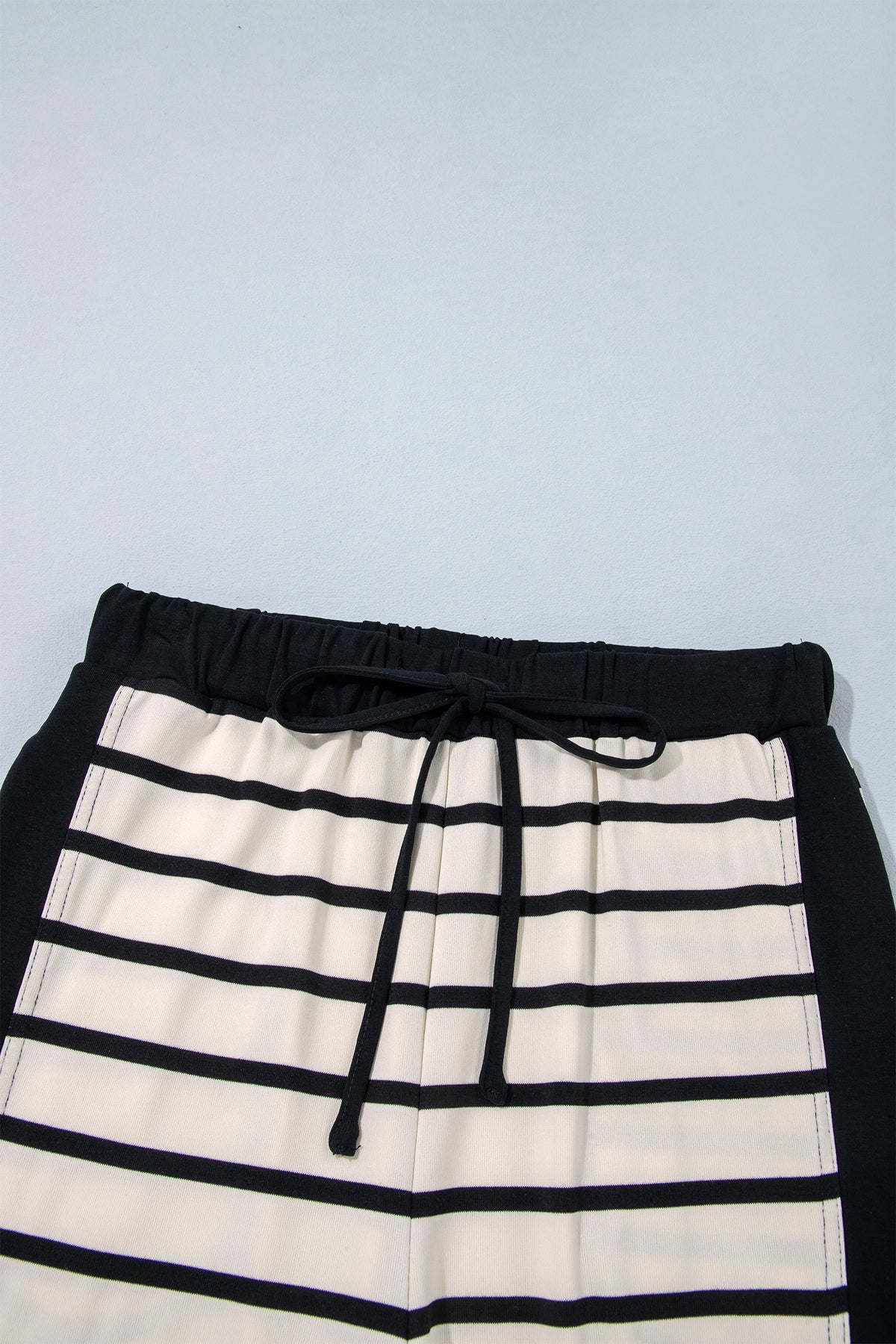 Beige Stripe Cozy Two-Piece Set