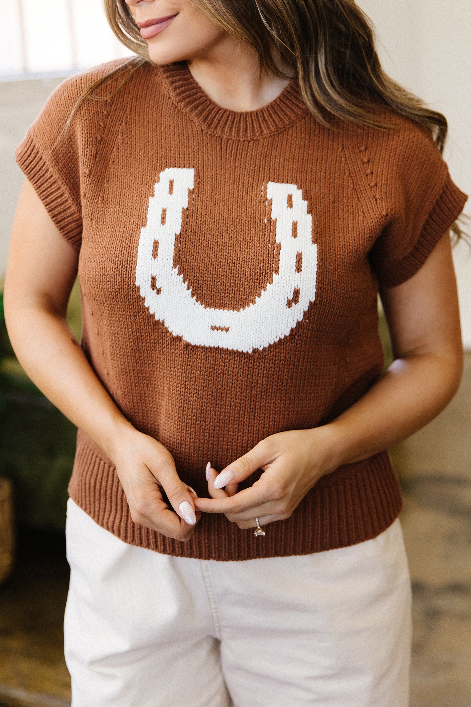 Lucky Horseshoe Western Sweater
