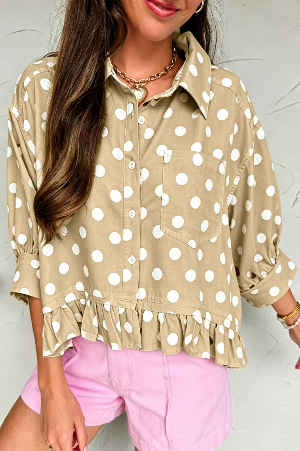Sweet Dot Ruffle Top