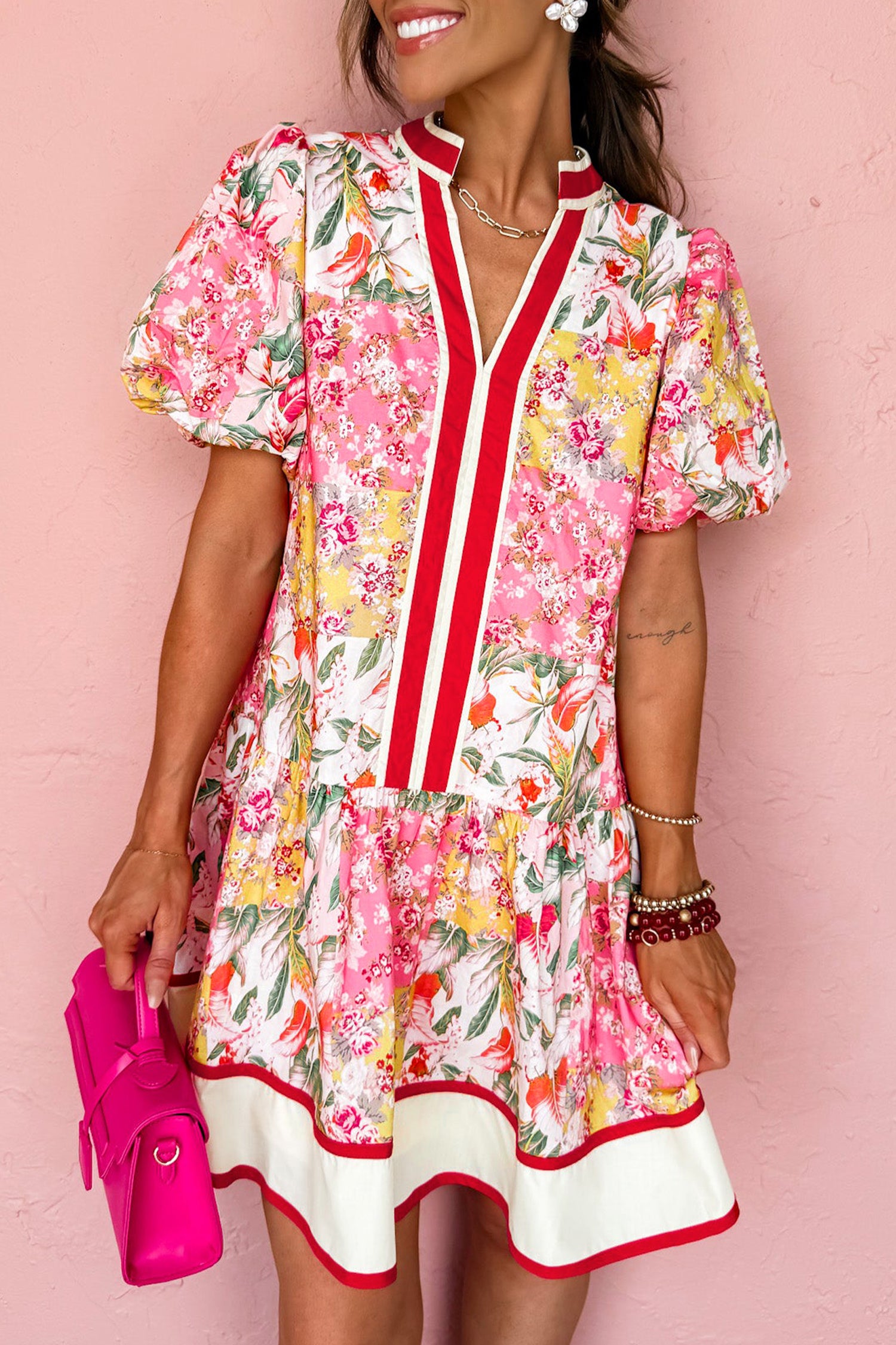 Wild Rose Ruffle Dress